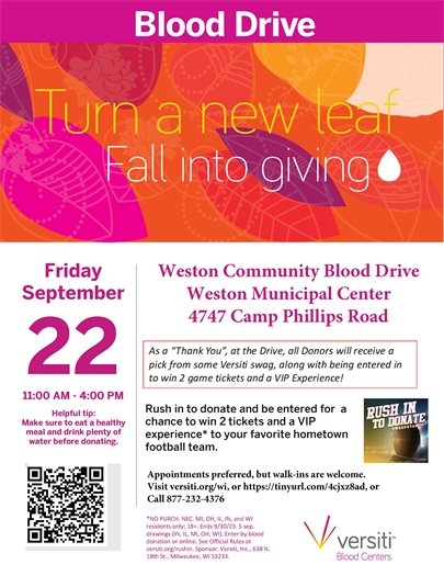 Blood Drive September 22nd