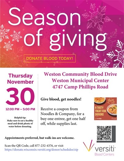 Blood Drive November 30th