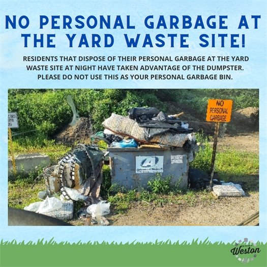 Overflow Yard Waste Trash Bin - No Personal Garbage Please
