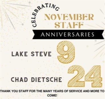 November Staff Anniversaries