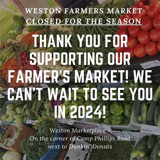 Farmer's Market Closed until 2024