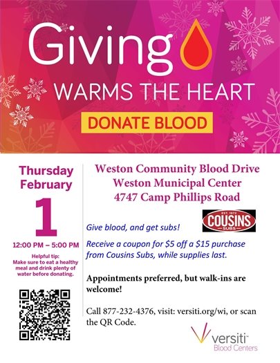 Blood Drive Feb 1