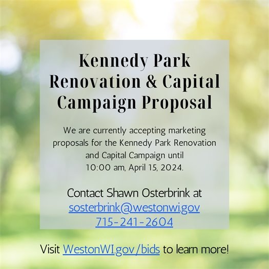 Kennedy Park Renovation & Capital Campaign Proposal