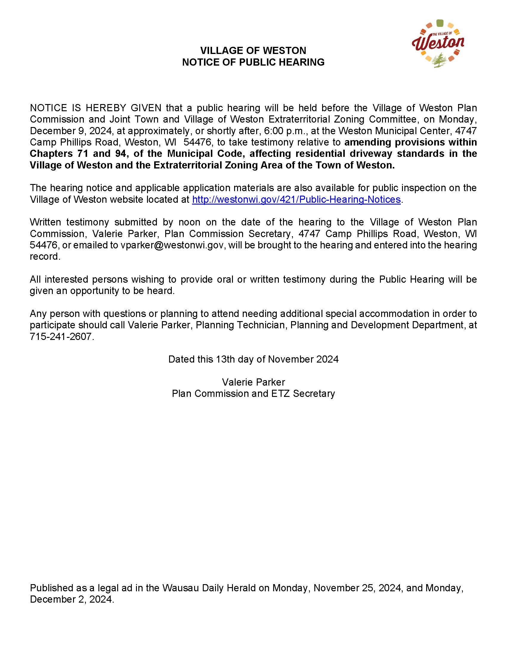 Hearing Notice Village PC ETZ_online