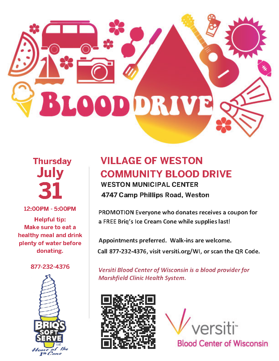 07-31-25 Weston Community Blood Drive
