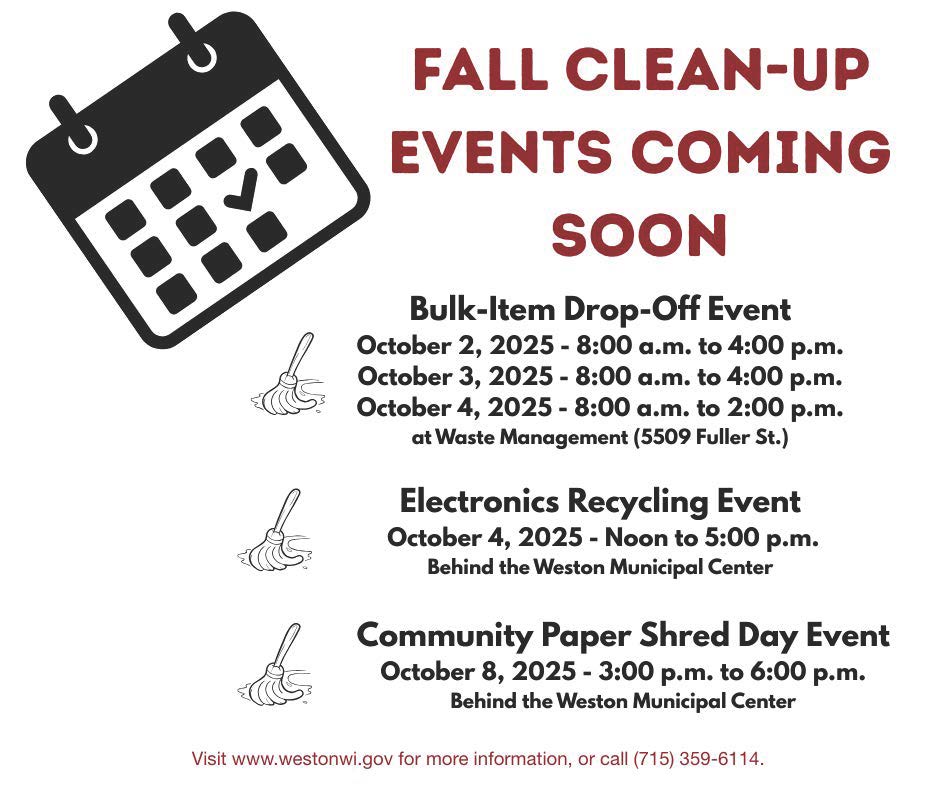 2025 10-02 10-08 Summary of Clean-Up Events Notice