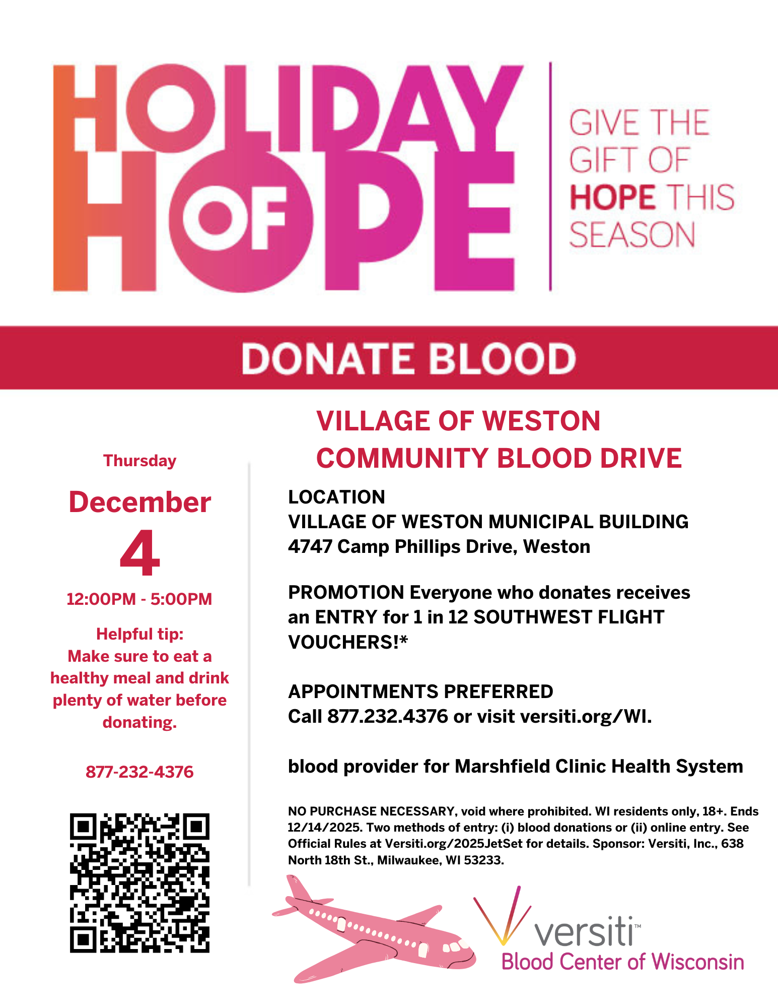 2025 12-04 Weston Community Blood Drive