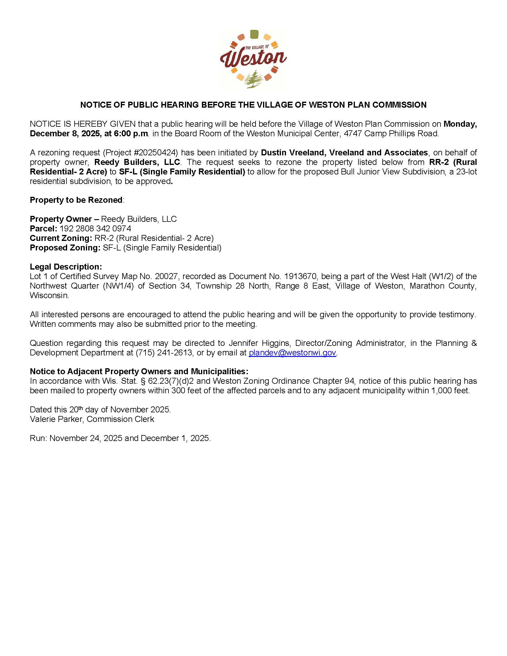 251208 Hearing Notice Village - Website and residents