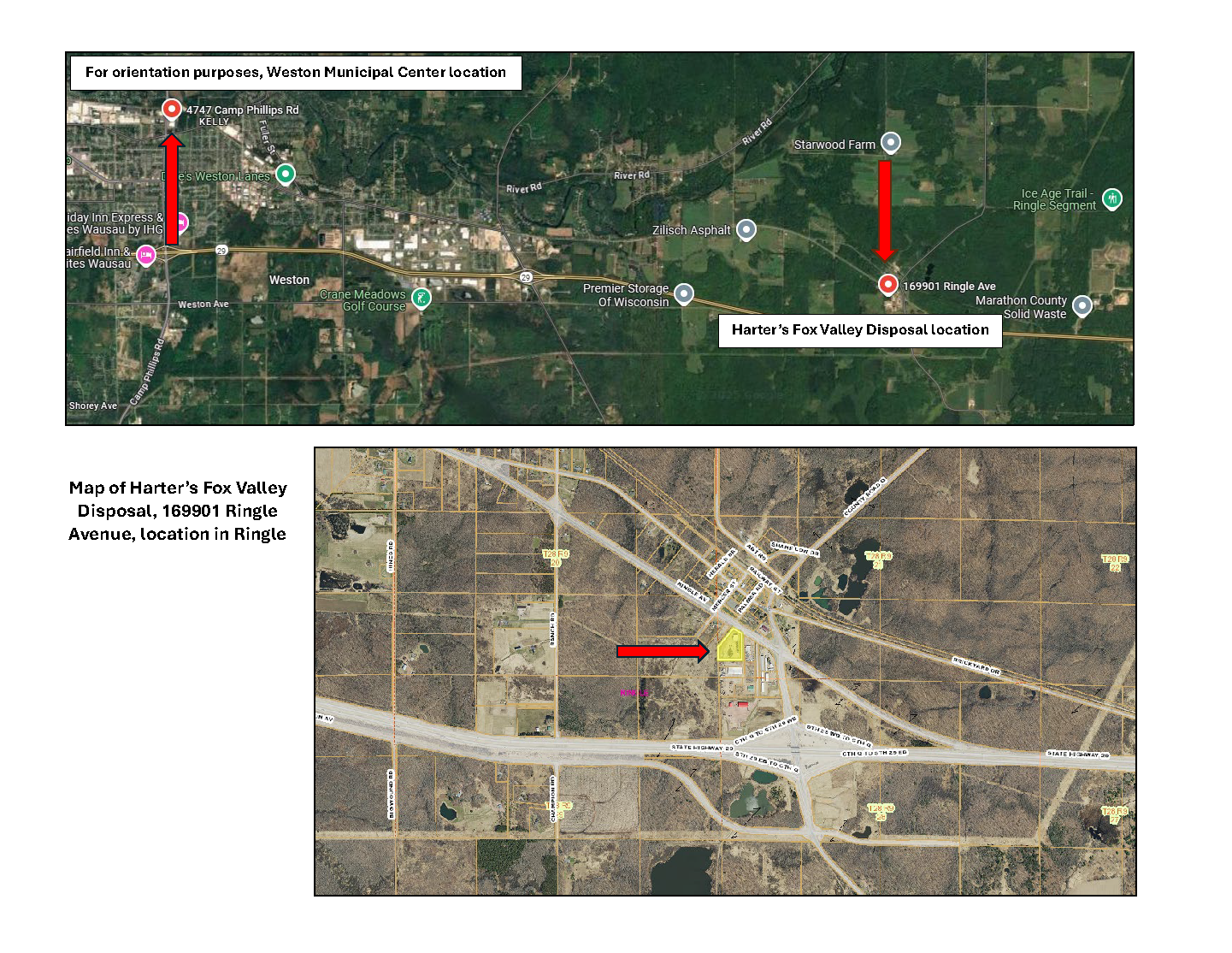 Map of Harters location