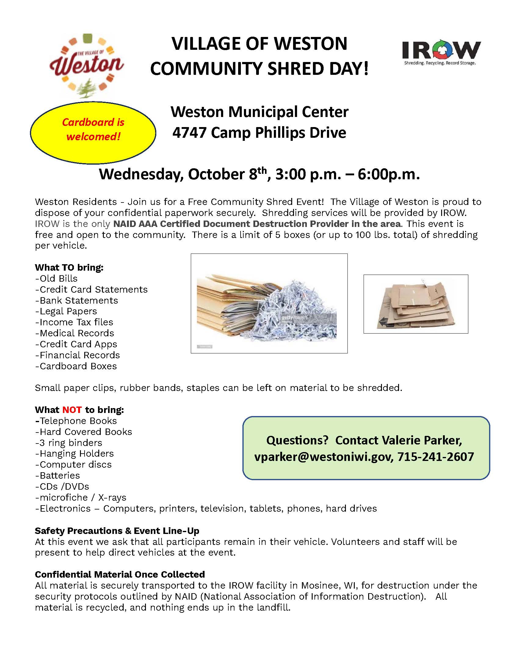 Shred Day Flyer - Revised for Cardboard